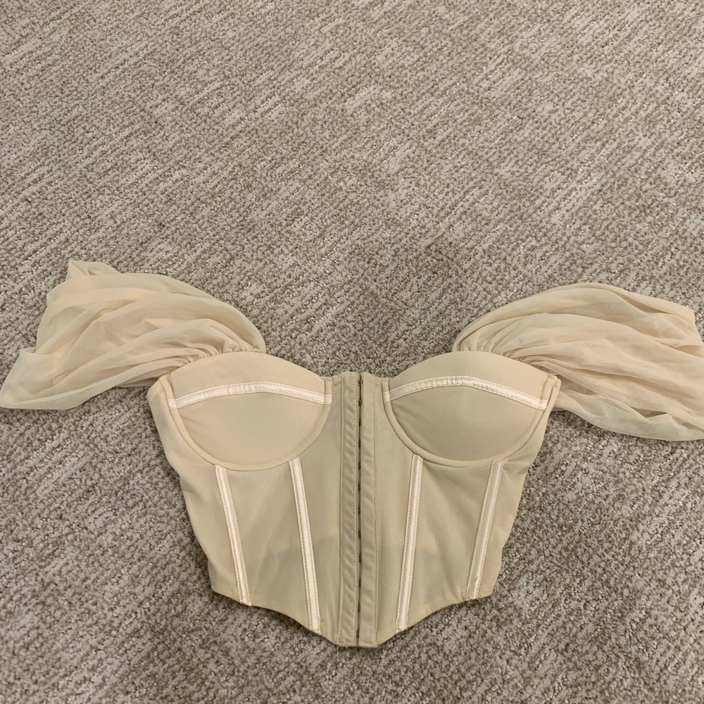 12th Tribe Off the Shoulder Corset Crop